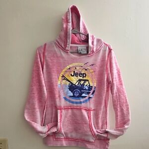 Smalp Womens Pink‎ Hoodie with Jeep Graphic